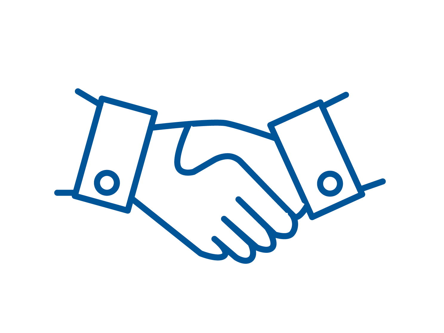 Bild von zwei Personen die sich die Hand geben
